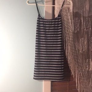 BLACK AND WHITE STRIPED CAMISOLE/DRESS